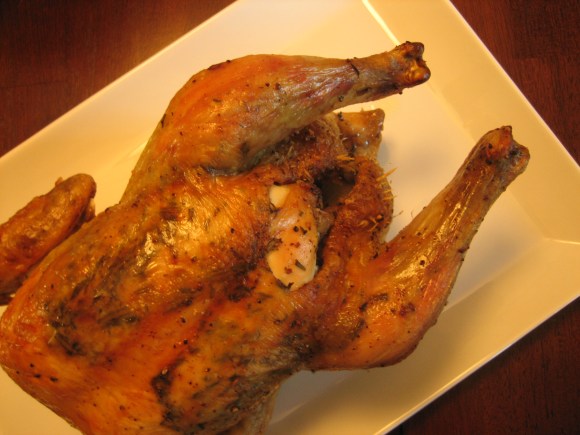 Roast Chicken with Herbs and Garlic